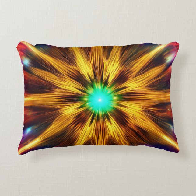 unique digital art background only that has radian accent pillow (Front)