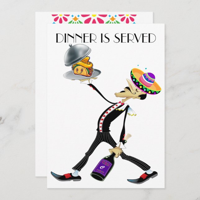 Unique Dinner / Gathering Version 2 Invitation (Front/Back)