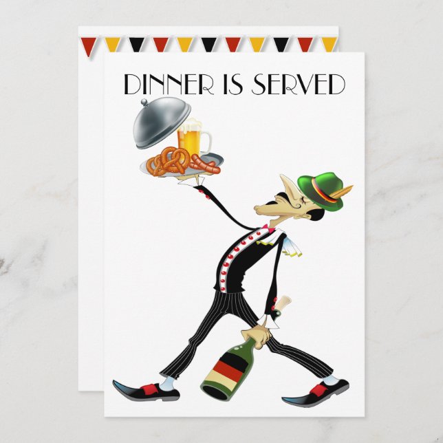 Unique Dinner / Gathering Version 4 Invitation (Front/Back)