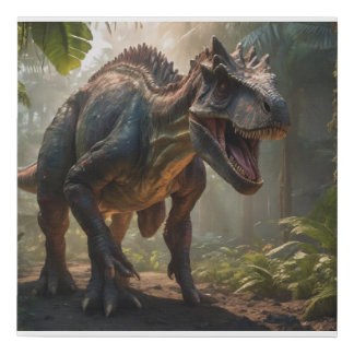 unique dinosaur faux canvas print