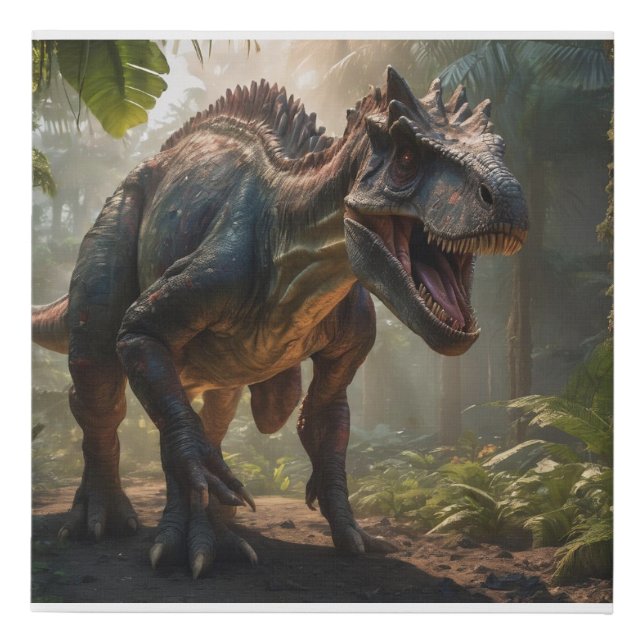unique dinosaur faux canvas print (Front)