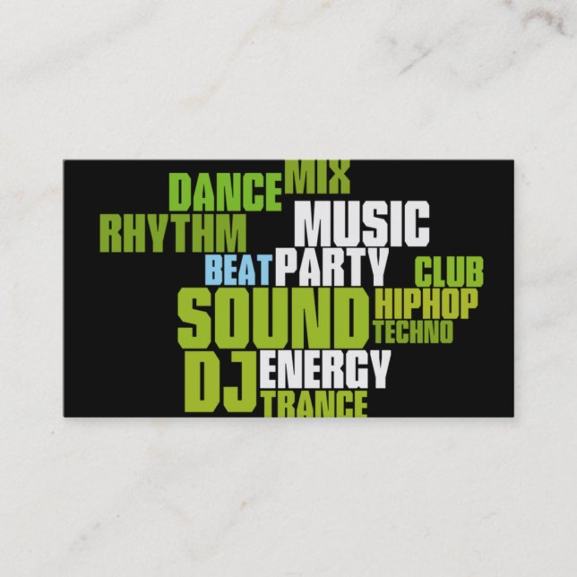 Unique DJ Business Card (Front)