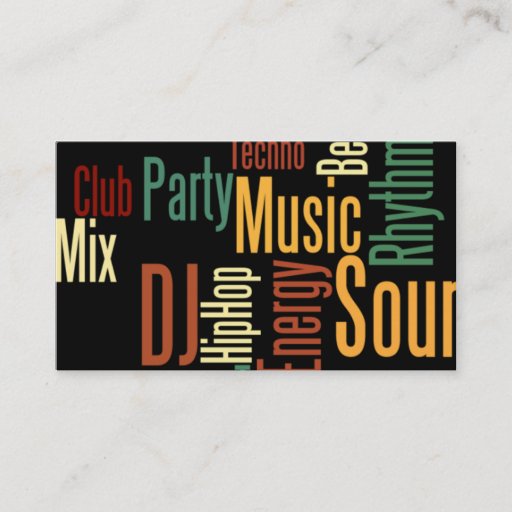 Customizable Unique DJ Business Card
