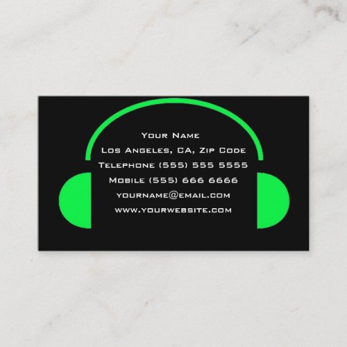 Unique DJ Business Card