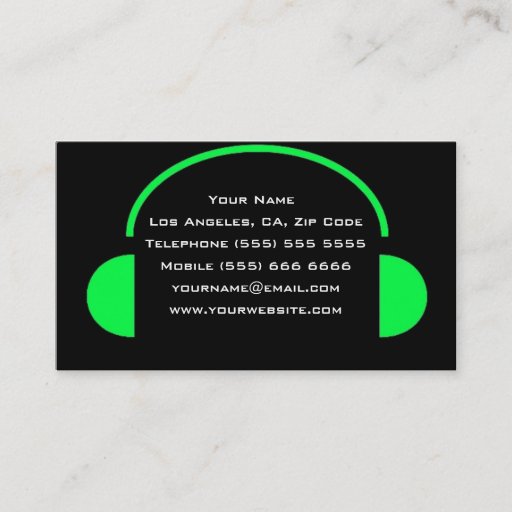 Customizable Unique DJ Business Card