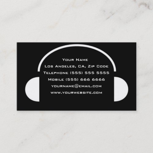 Unique DJ Business Card