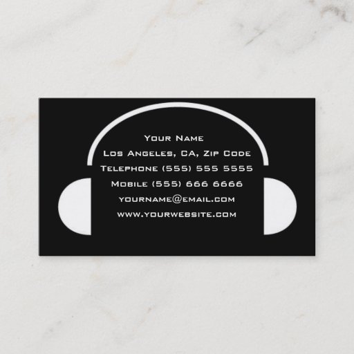 Customizable Unique DJ Business Card