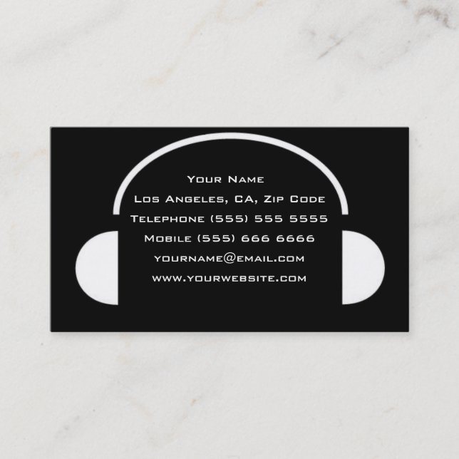 Unique DJ Business Card (Front)