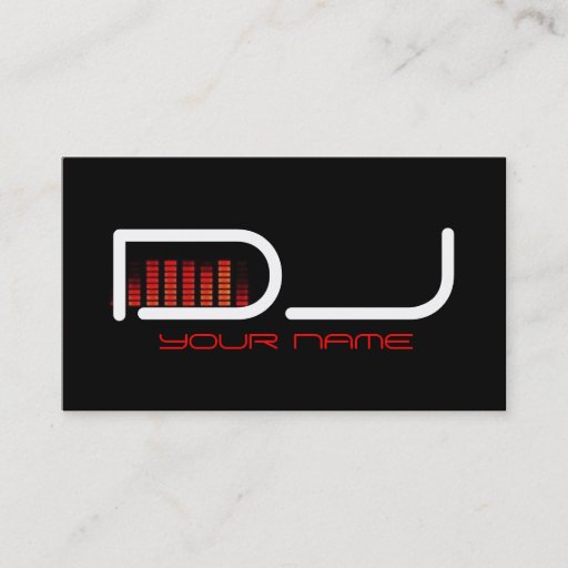 Customizable Unique DJ Business Card