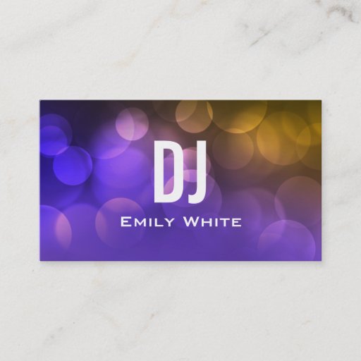 Customizable UNIQUE DJ BUSINESS CARD | Purple