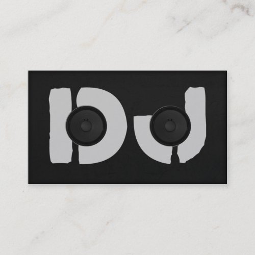 unique dj initials speaker business card