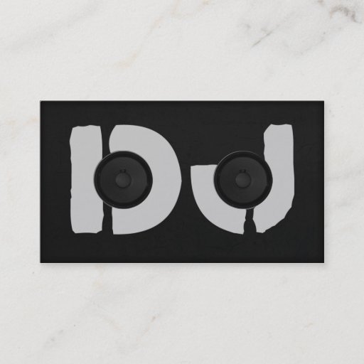 Customizable unique dj initials speaker business card