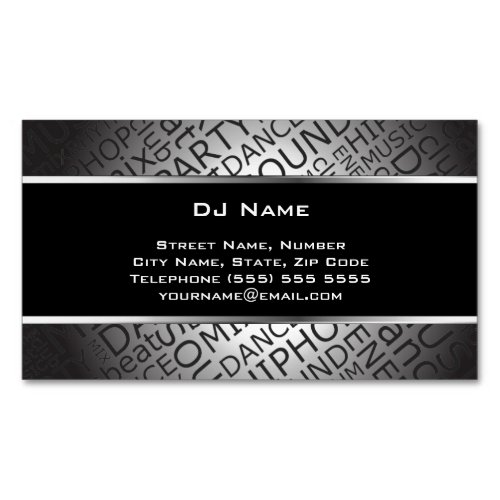 Unique DJ Magnetic Business Card