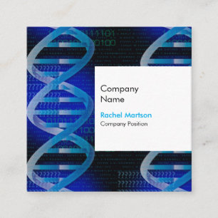 Unique DNA Science Themed Square Business Card