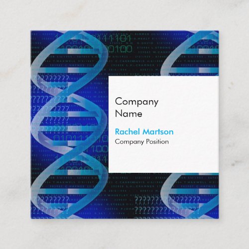 Unique DNA Science Themed Square Business Card
