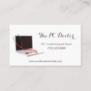 Unique Doctor Stethoscope Computer Pc Repair Business Card at Zazzle