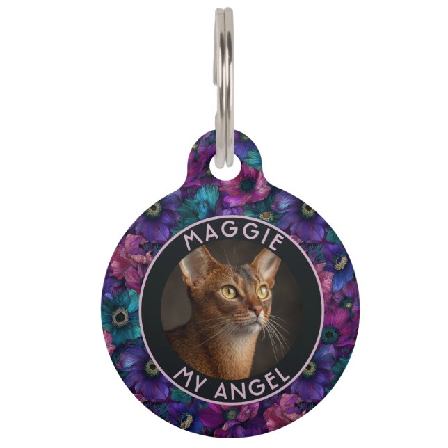 Unique Dog Gift Anemones Pet ID Tag (Front)