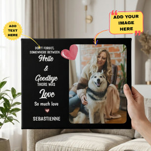 Unique Dog Lover Gift, Pet Remembrance Keepsake Faux Canvas Print