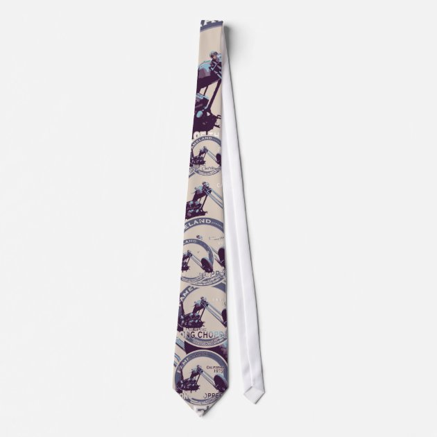 Unique Double Sided Custom Motorcycle Clothing Tie | Zazzle