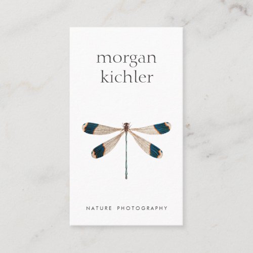 Unique Dragonfly Nature Professional White Business Card