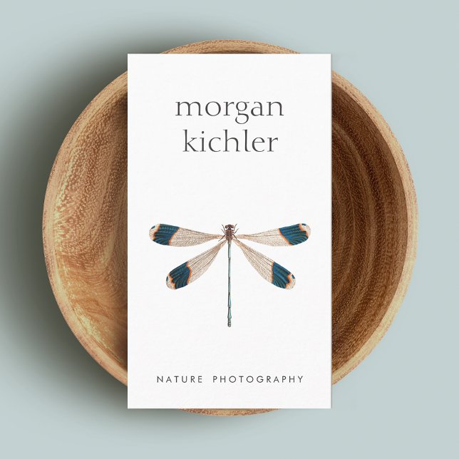 Unique Dragonfly Nature Professional White Business Card (Creator Uploaded)