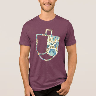 Unique Dreidel Faux Applique Hanukkah Tri-Blend Shirt
