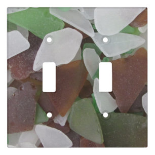 Unique Earth Tone Ocean Sea Glass Photo Pattern Light Switch Cover