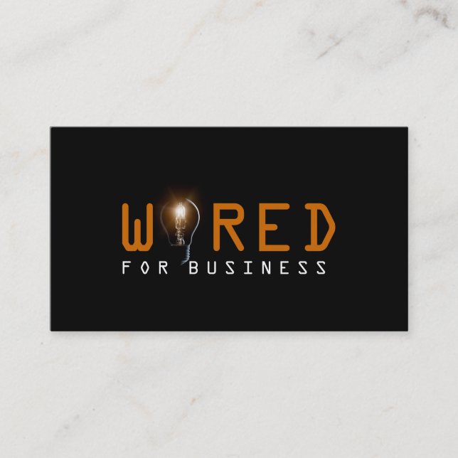 Unique Electrician Business Card (Front)