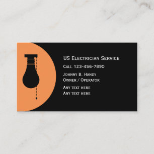 Unique Electrician Business Cards