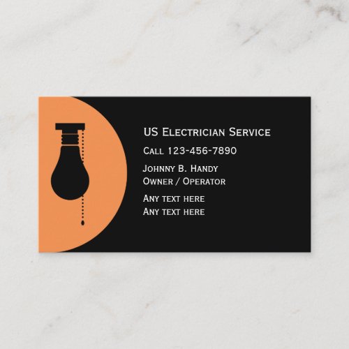 Unique Electrician Business Cards