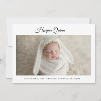 Unique Elegant Baby Boy Photo Collage Birth  Announcement