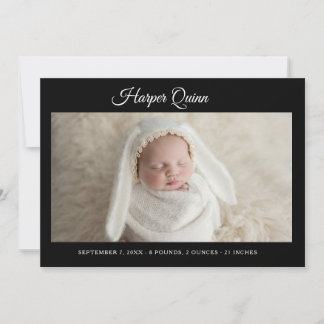 Unique Elegant Baby Boy Photo Collage Birth  Announcement