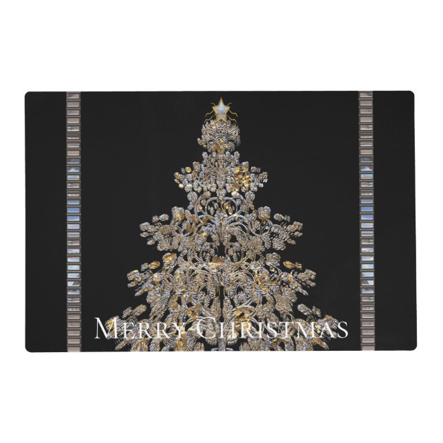Unique Elegant Christmas Tree Placemat (Front)