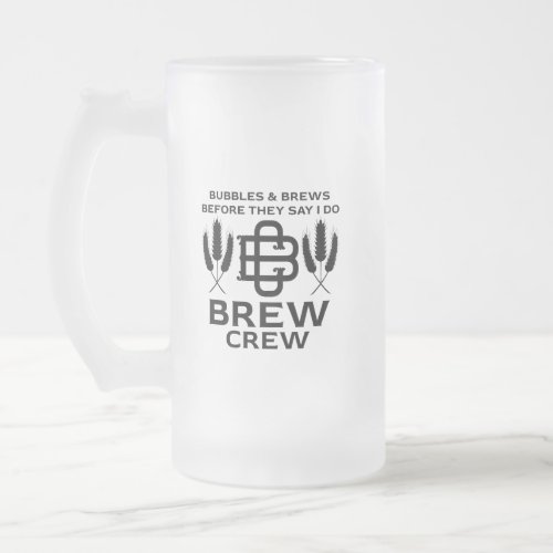 Unique Elegant Groomsmen Gifts Stag Party Weekend  Frosted Glass Beer Mug