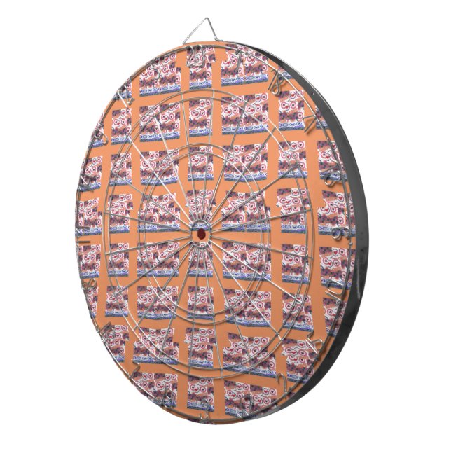 Unique Elegant Heart-Patterned Artwork for All Age Dartboard (Front Right)