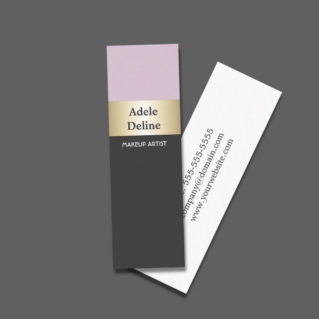 Unique Elegant Makeup Beauty Salon Mini Business Card (Creator Uploaded)