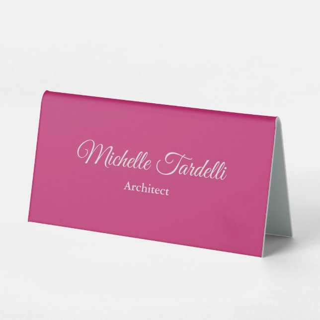 Unique Elegant Minimalist Modern Feminine Table Tent (Front)