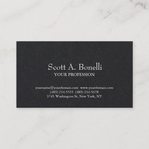 Unique Elegant Plain Simple Gift Template Black Business Card