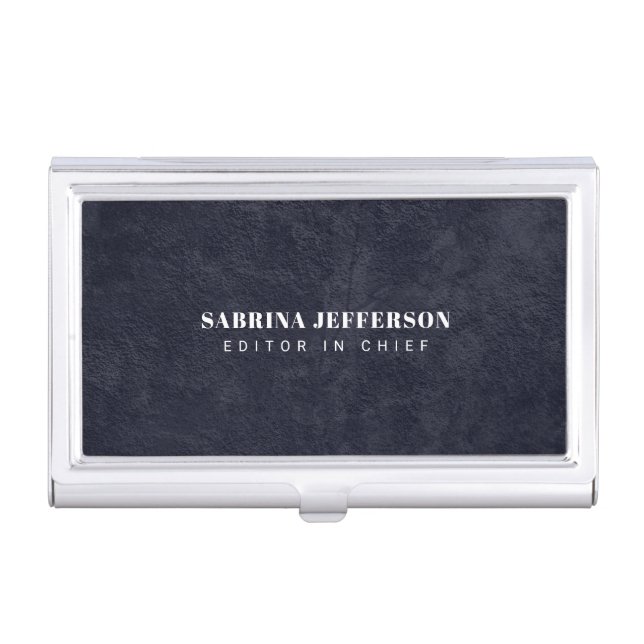 Unique Elegant Plain Simple Minimalist Business Card Case (Front)