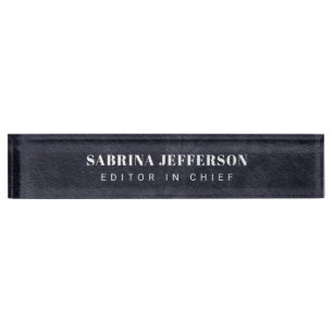 Unique Elegant Plain Simple Minimalist Desk Name Plate
