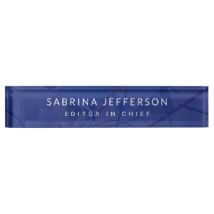 Unique Elegant Plain Simple Minimalist Desk Name Plate