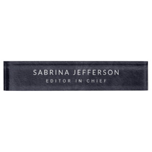 Unique Elegant Plain Simple Minimalist Desk Name Plate