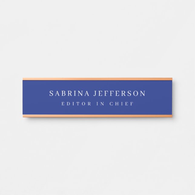 Unique Elegant Plain Simple Minimalist Door Sign (Front)