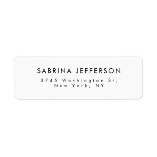 Unique Elegant Plain Simple Minimalist Label