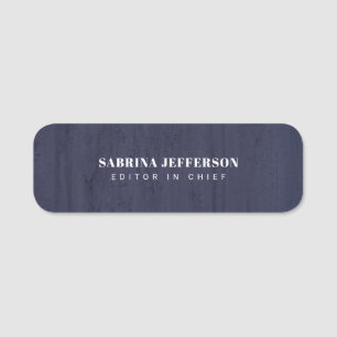 Unique Elegant Plain Simple Minimalist Name Tag