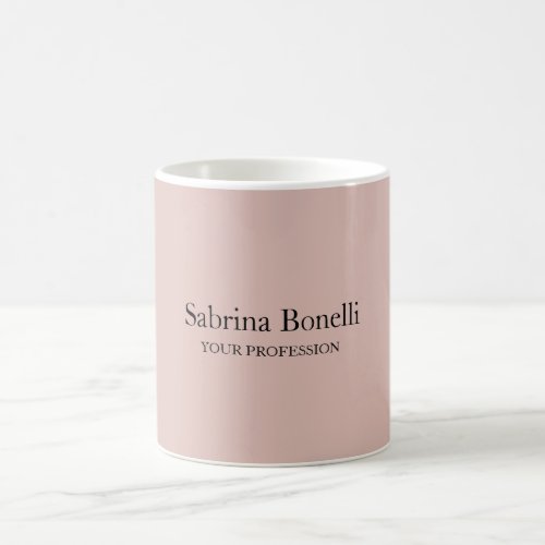 Unique Elegant Plain Simple Rose Gold Color Coffee Mug