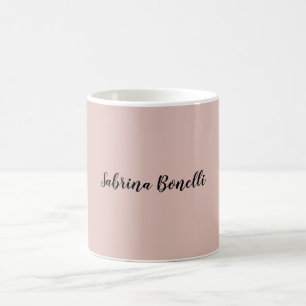 Unique Elegant Plain Simple Rose Gold Color Coffee Mug