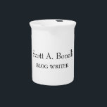 Unique Elegant Plain Simple White Special Beverage Pitcher<br><div class="desc">Choose from Different Types and Sizes. Easy Editing Tools. Classical Professional Simple Template For All Needs.</div>