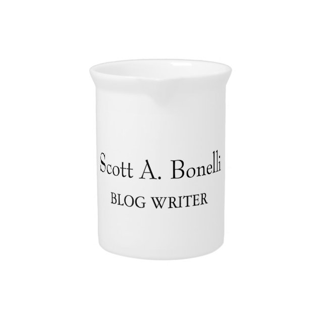 Unique Elegant Plain Simple White Special Beverage Pitcher (Front)