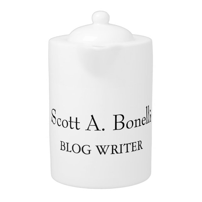 Unique Elegant Plain Simple White Special Teapot (Front)